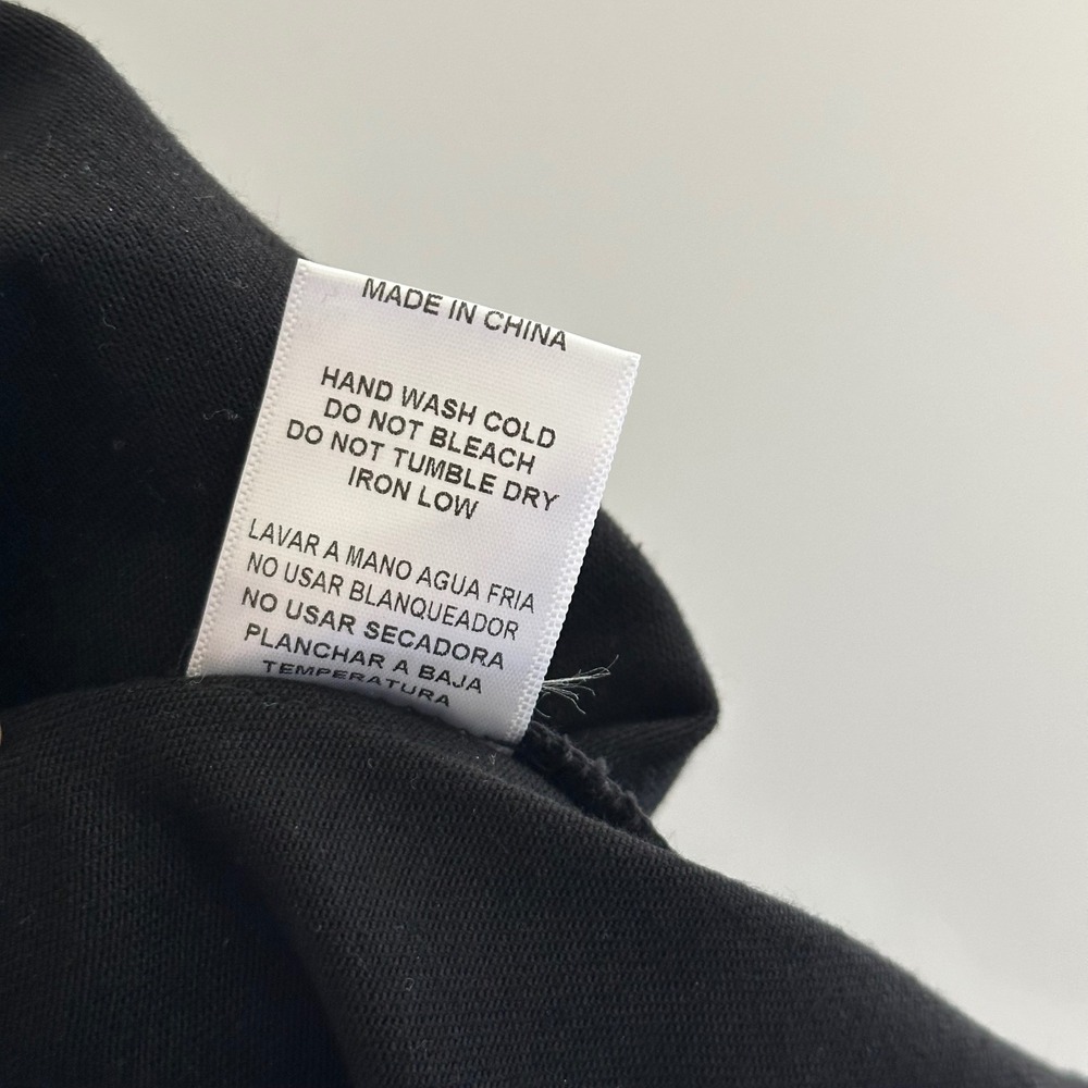 Hyacinth House Tuckernuck Black Mini Dress Large Twill Sleeveless Side Button - Picture 7 of 10